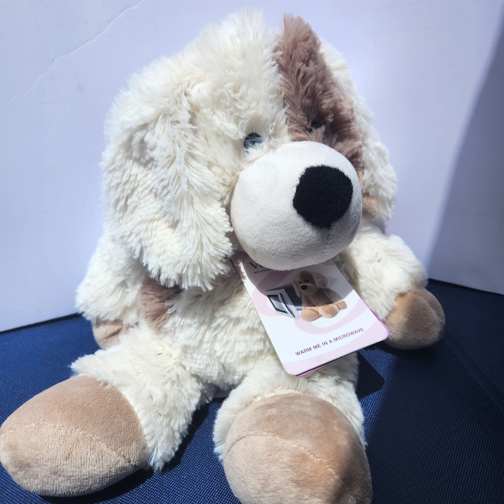 Warmies Cream & Brown Cuddly Dog Heater